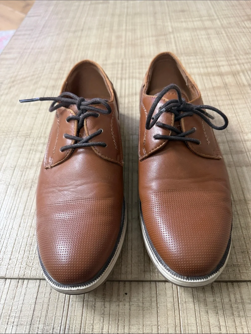 Boys  Classic Brown Leather Lace-Up Shoes